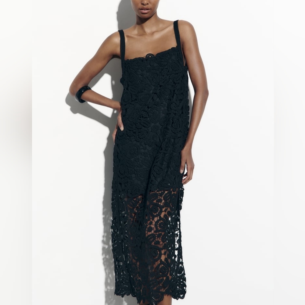 ZARA LIMITED EDITION MACRAMÉ KNIT DRESS